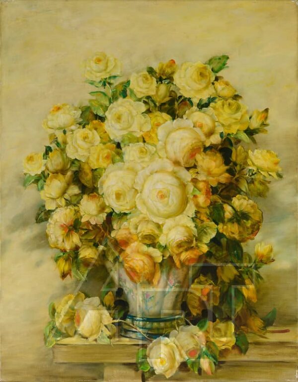 Кутум. "Розы желтые в вазе"